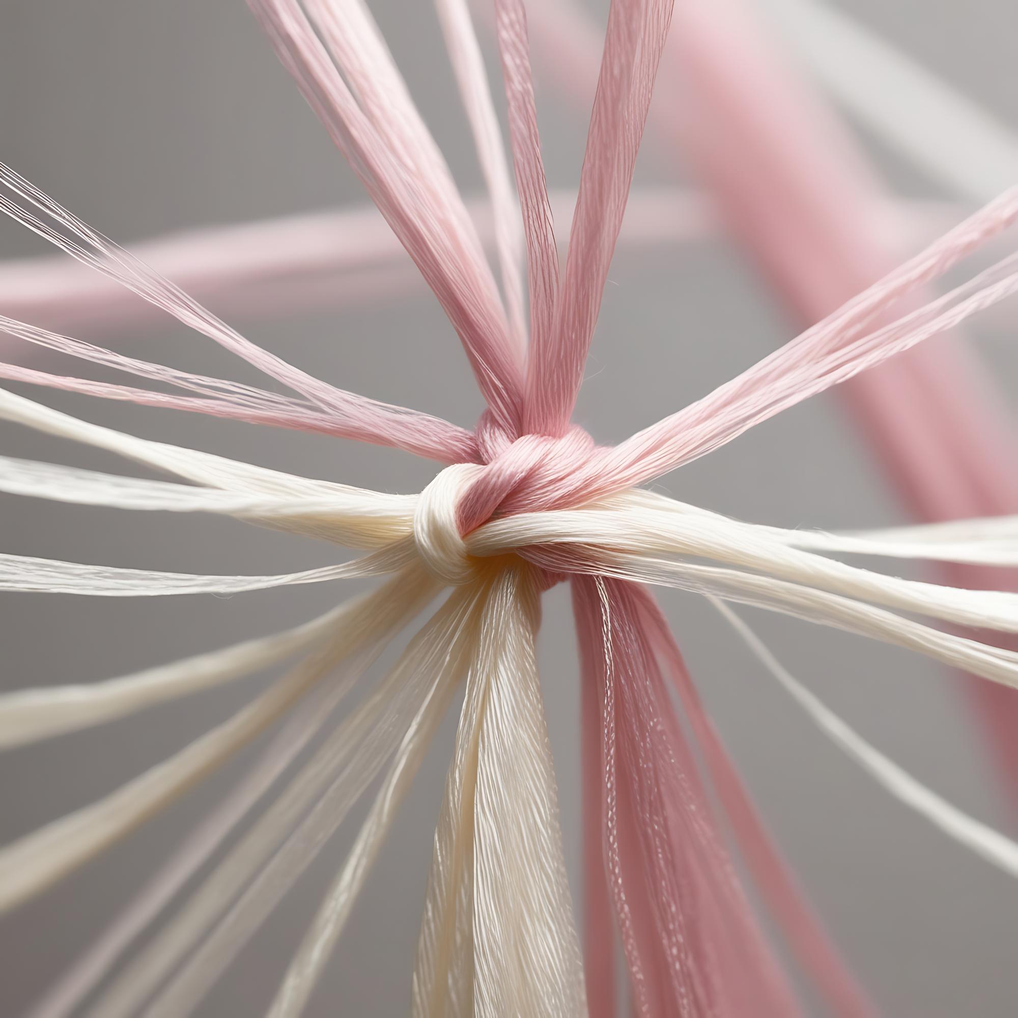 Close-up of satin stitch and French knots
